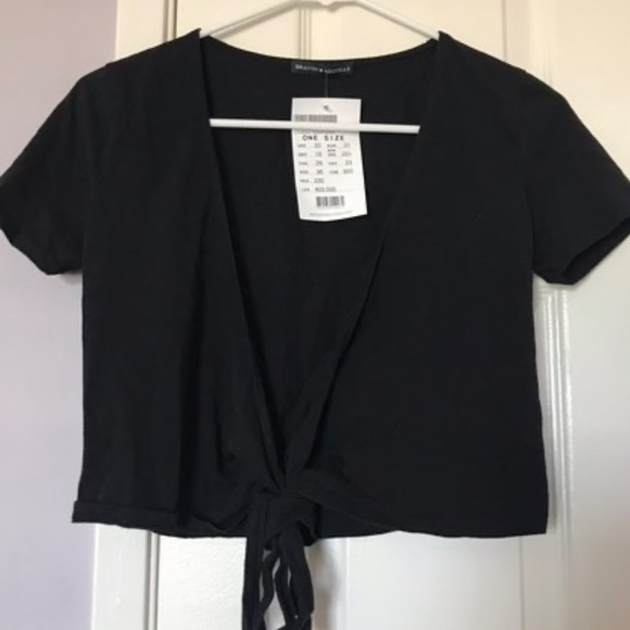 BRANDY MELVILLE - Black Rae Top - Picture 2 of 2